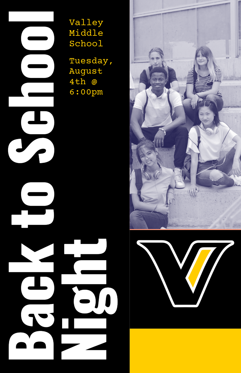 Flyer of back to school Night 